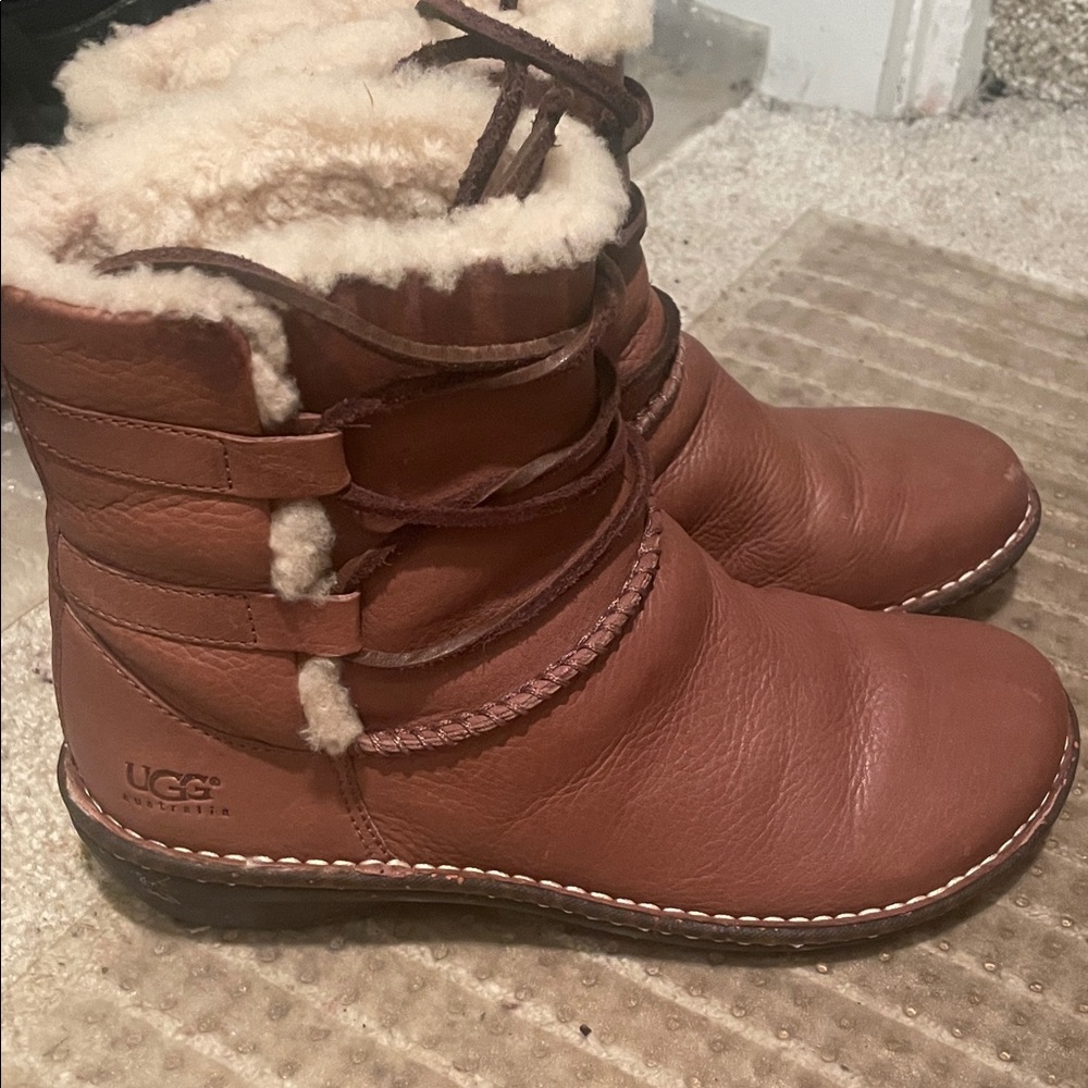 UGG Women's Chestnut Leather Winter Boots